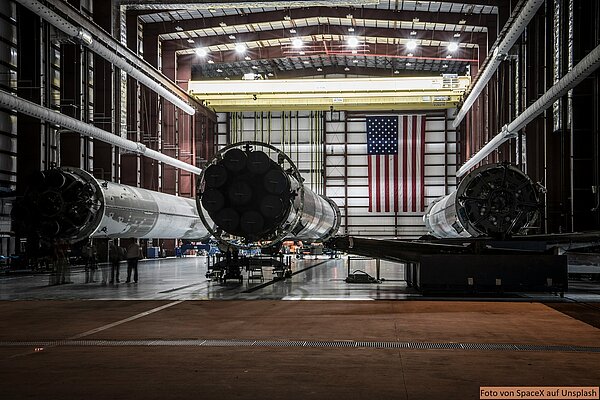 Image of SpaceX rocket engines.