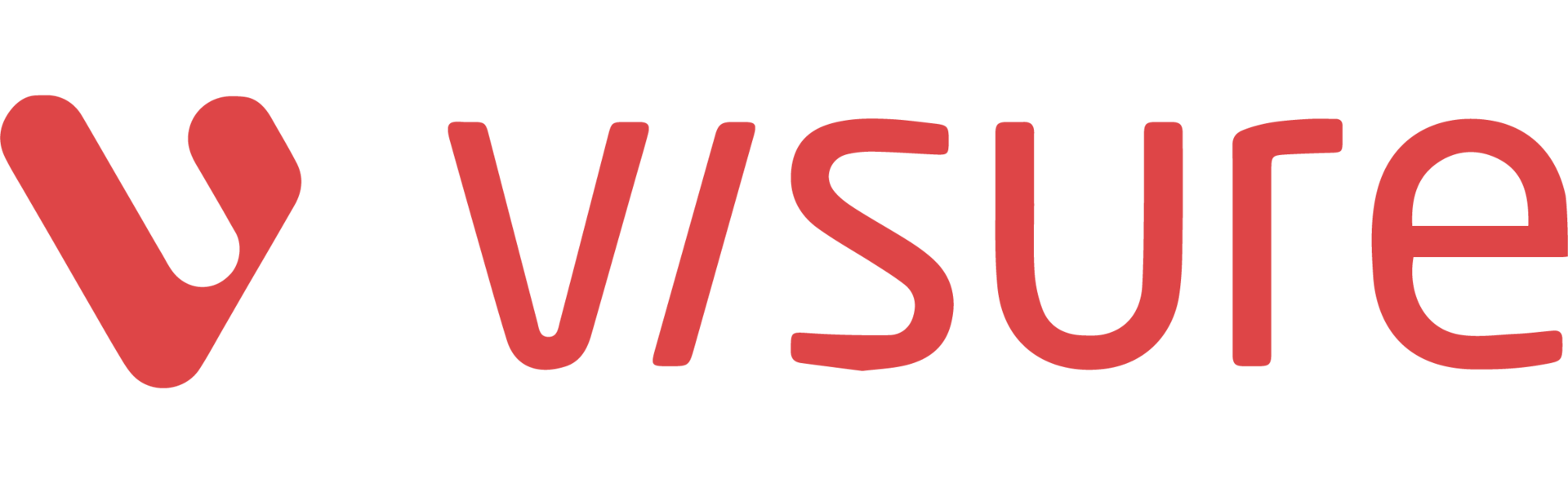 Das Wort "visure" in roter Schrift auf schwarzem Hintergrund.