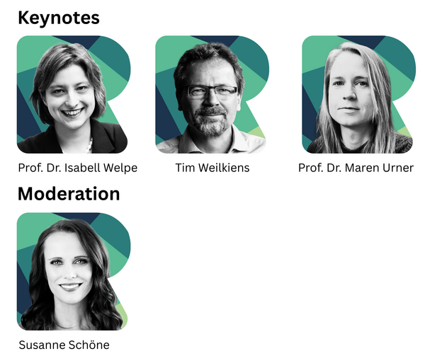 Die Hauptredner für das Webinar sind aufgelistet.